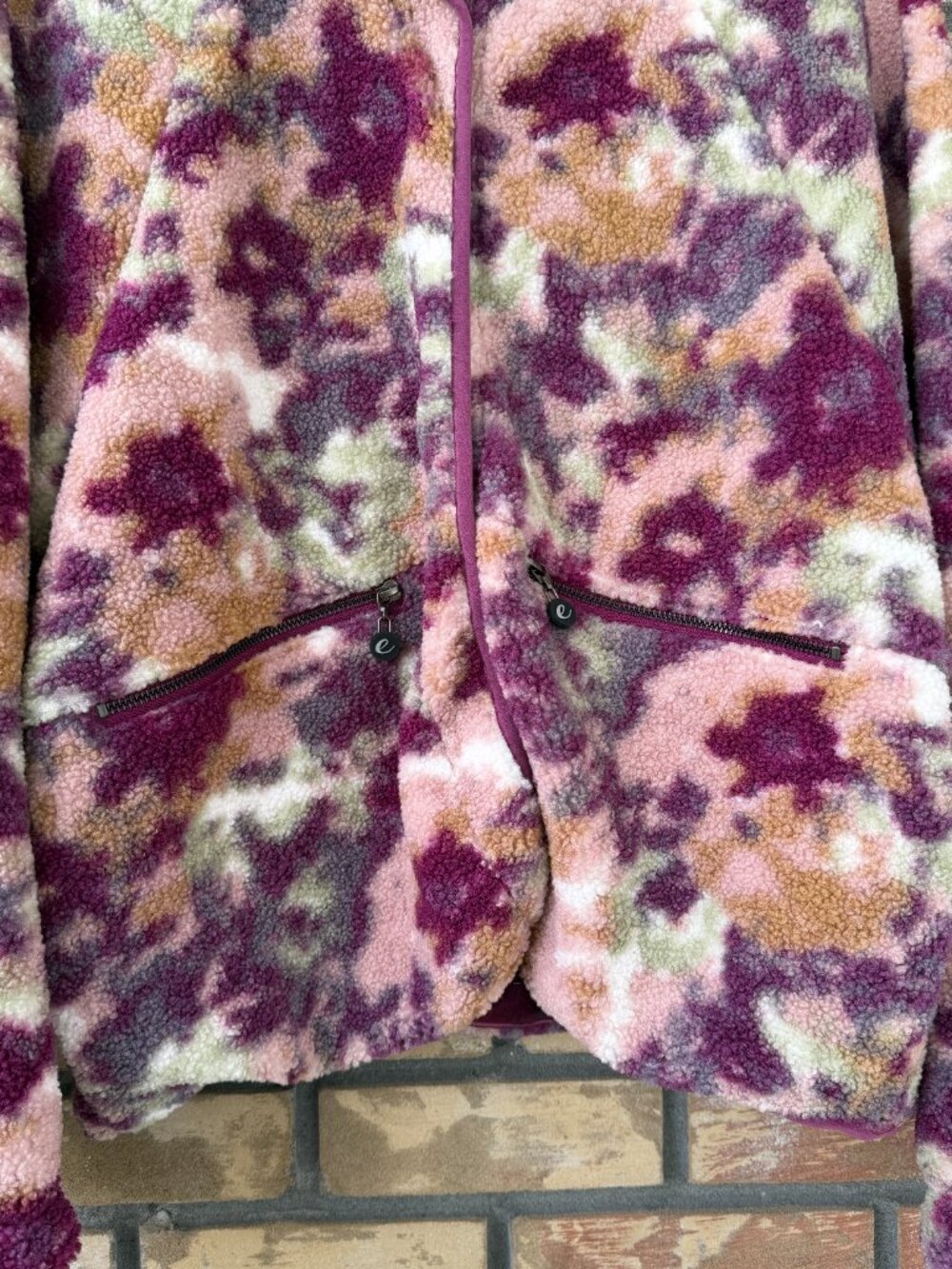 NWT Johnny Was Calme Purple Floral Sherpa Jacket L - Picture 7 of 14